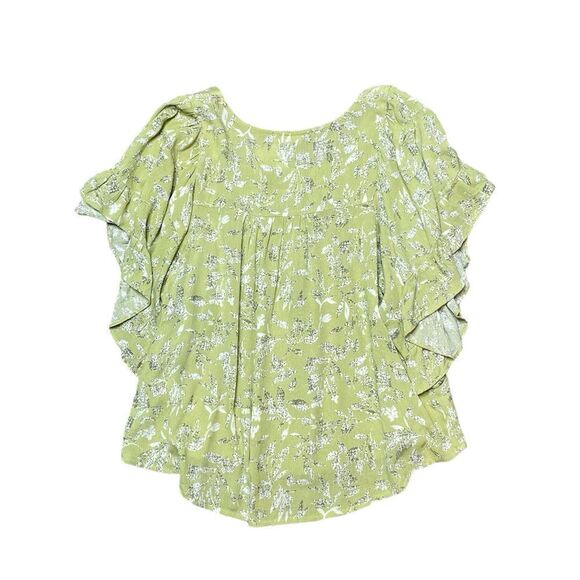 NWT LUSH Flowy Green Blouse Size Small - Picture 2 of 6